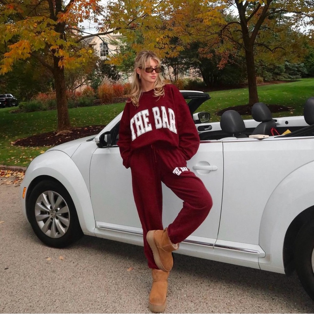THE BAR VARSITY SWEATSHIRT MAROON